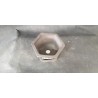 Maceta hexagonal/semi-cascasda 14.5x14.5x8cm.