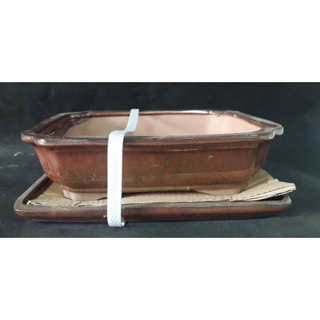Maceta rectangular 27x21x7cm.